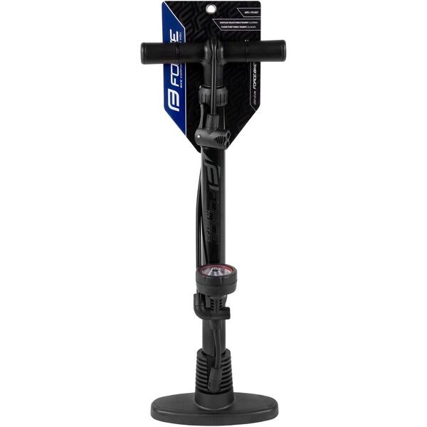 Pompa podea Force Tourist 2.0 Steel, 11 Bar neagra