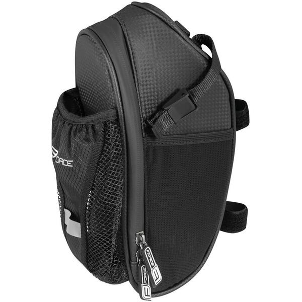 Borseta Sa Force Fuse cu compartiment plasa pentru bidon, neagra