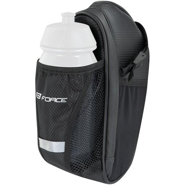 Borseta Sa Force Fuse cu compartiment plasa pentru bidon, neagra