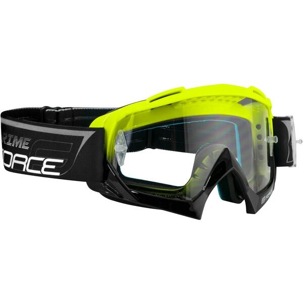 Ochelari Force GRIME negru-fluo lentile transparente + 10 tear offs