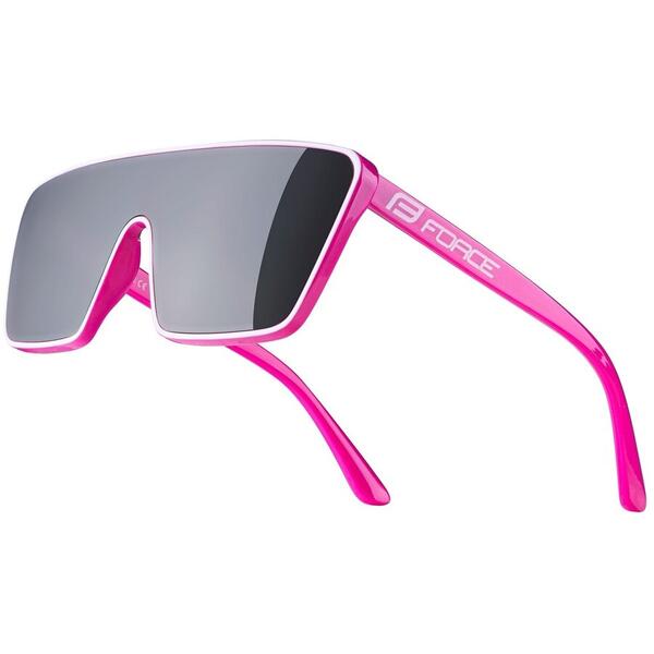 Ochelari Force Scope roz/alb, lentila neagra oglinda