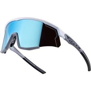 Ochelari Force Sonic alb/gri, lentila albastra oglinda