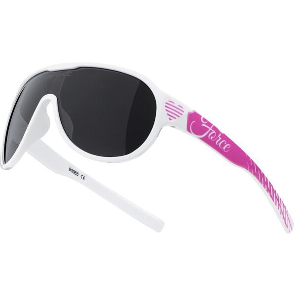 Ochelari Force Rosie lady/junior alb/roz, lentila neagra