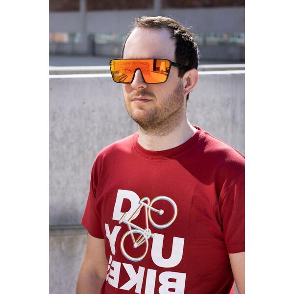 Ochelari Force Scope negru mat lucios, lentila portocalie