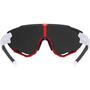 Ochelari Force Creed alb/rosu, lentila neagra oglinda