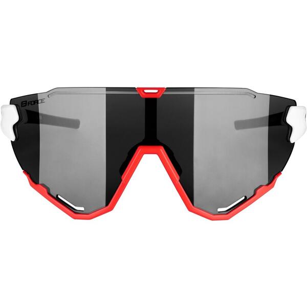 Ochelari Force Creed alb/rosu, lentila neagra oglinda