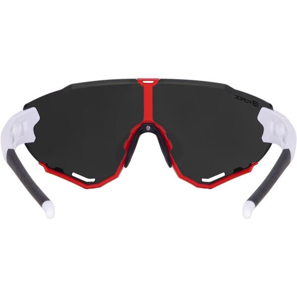 Ochelari Force Creed alb/rosu, lentila neagra oglinda