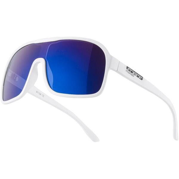 Ochelari Force Mondo alb mat, lentila albastra