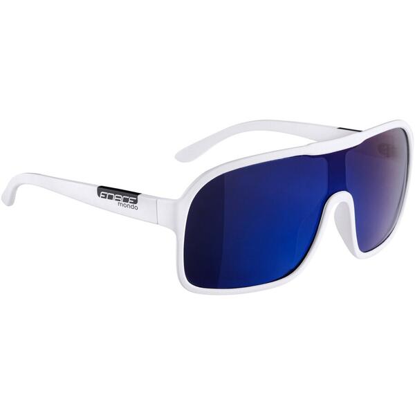 Ochelari Force Mondo alb mat, lentila albastra