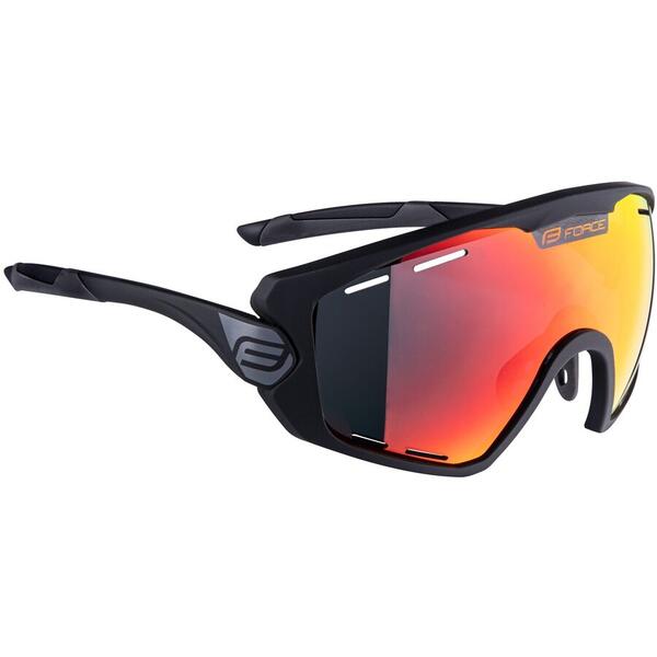 Ochelari Force Ombro Plus negru mat, lentila rosie