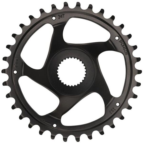 Foaie angrenaj Placa pedalier KMC Bosch Gen 4 Super Narrow 52.0mm 34T Neagra