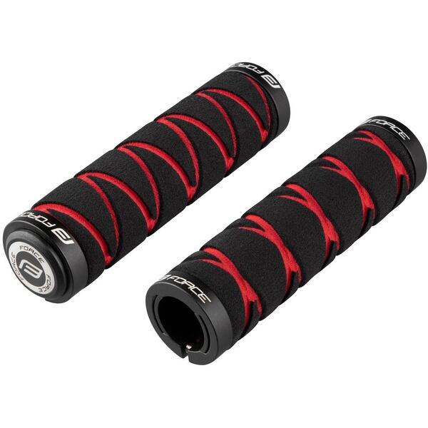 Mansoane Force Moly cu blocare, negru/rosu