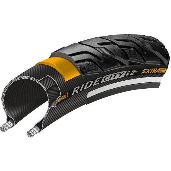 Cauciuc Continental Ride City Reflex EXTRa PunctureBelt 37-622 (28x1 3/8x1 5/8) negru