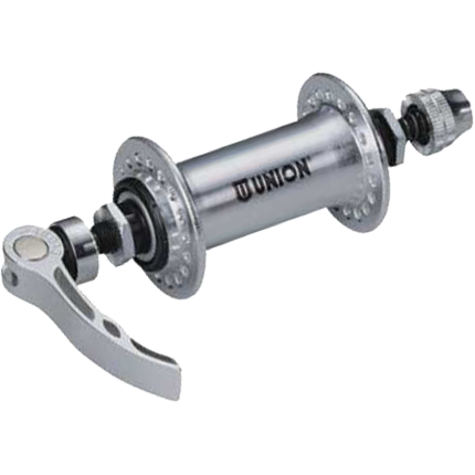 Butuc fata Union 512QR aluminiu argintiu ax 9mm 36h 100/108-141 mm cu QR