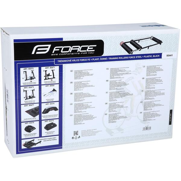 Rulou antrenament Force Otel/Plastic Negru