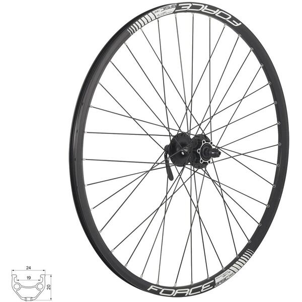 Roata Roata fata 27.5 Force Basic Disc 584x19 neagra