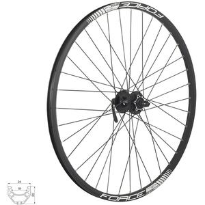 Roata fata 27.5 Force Basic Disc 584x19 neagra