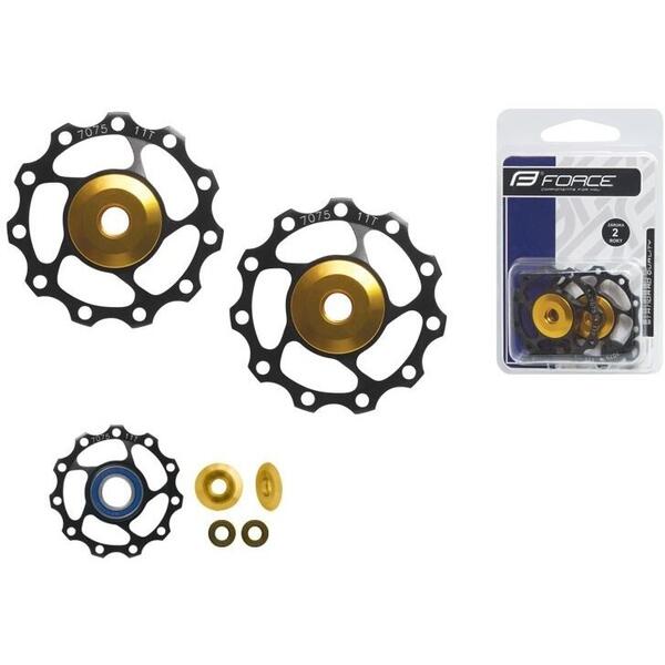 Rotite schimbator pinioane Rotite schimbator Force Al 11T negre, rulmenti ceramici