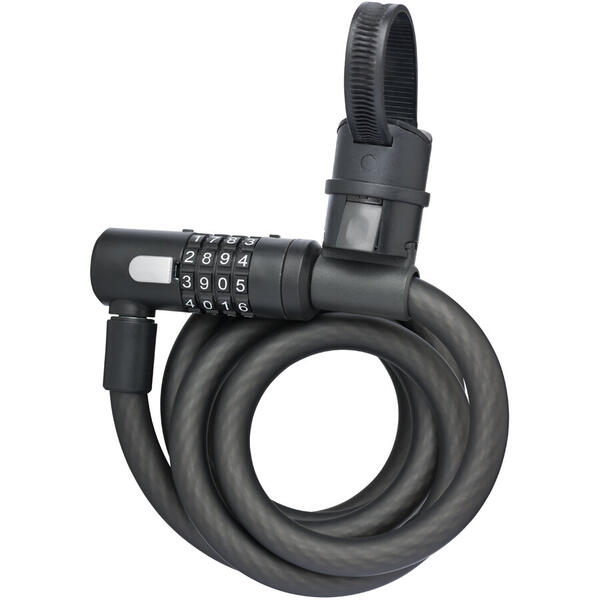 Antifurt Incuietoare cablu AXA Newton 180/15 cu cifru - Antracit