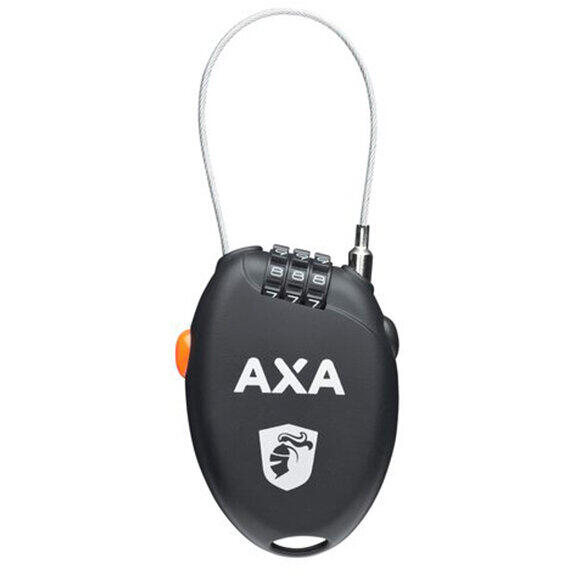 Antifurt Incuietoare cablu AXA ROLL cablu retractabil 75/1.6mm cu cifru