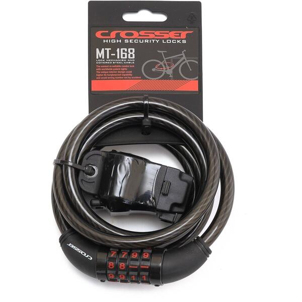 Antifurt Incuietoare cablu CROSSER MT 168 - Cifru - 10mm*1800mm