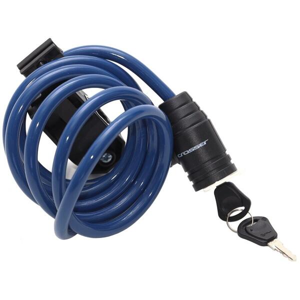 Antifurt Incuietoare cablu CROSSER CL-369 10x1800mm - Albastru