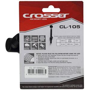 Incuietoare cablu CROSSER CL-105 8x900mm negru