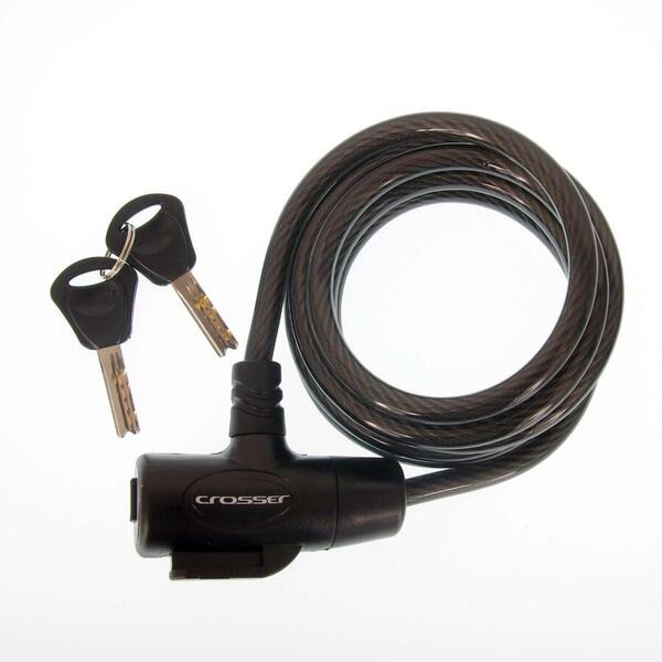 Antifurt Incuietoare cablu CROSSER CL-823 10x1800mm - Negru