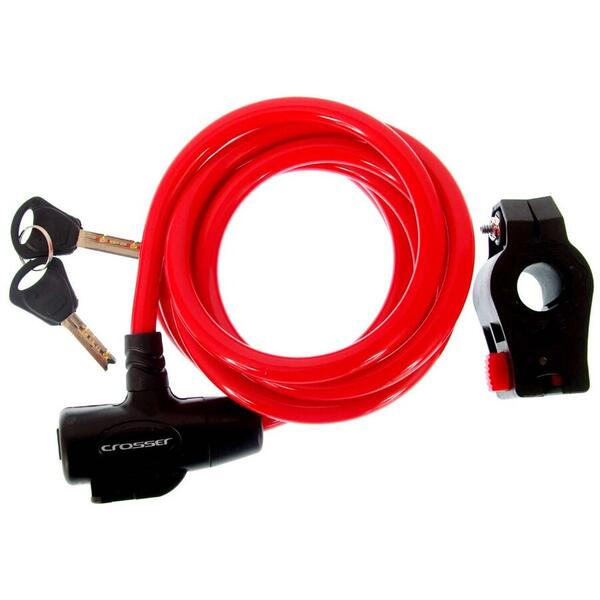 Antifurt Incuietoare cablu CROSSER CL-823 10x1800mm - Portocaliu