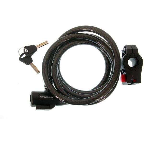 Antifurt Incuietoare cablu CROSSER CL-823 12x1800mm - Negru