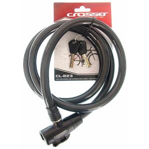 Incuietoare cablu CROSSER CL-823 15x1800mm - Negru