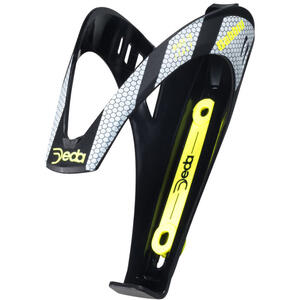 Suport Bidon Plastic DEDA ”Gabbia” Negru/Galben Neon