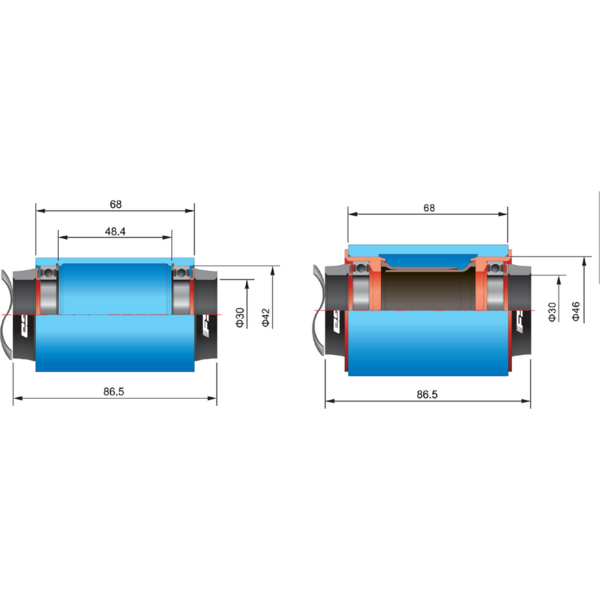 Rulment angrenaj Adaptor monobloc FSA MW258A EVO386 BB 386/30