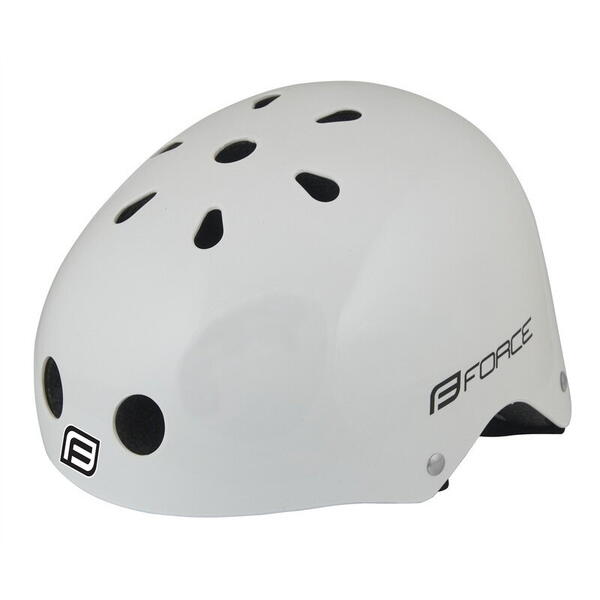 Casca Casca Force BMX alb lucios S-M (54-58 cm)