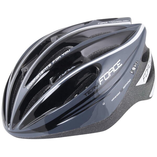 Casca Casca Force Tery gri/negru/alb S-M (52-58 cm)