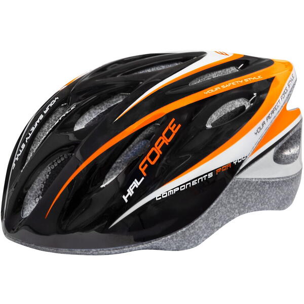Casca Casca Force Hal negru/portocaliu/alb L-XL (58-62 cm)