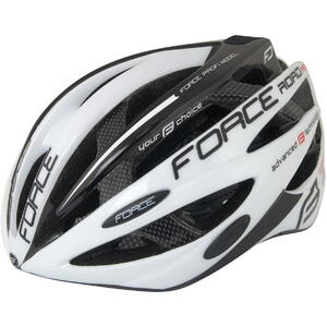 Casca Force Road Junior, alb-negru, XS-S (48-54 cm)