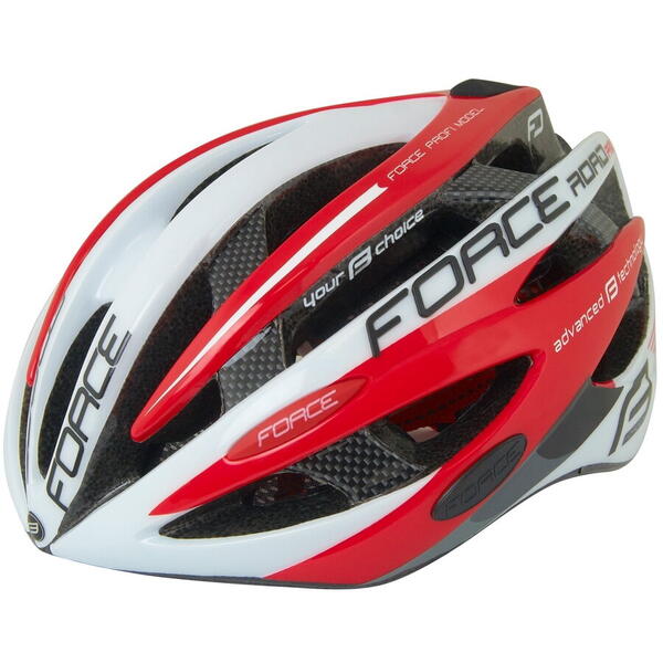 Casca Casca Force Road Junior, alb-rosu, XS-S (48-54 cm)