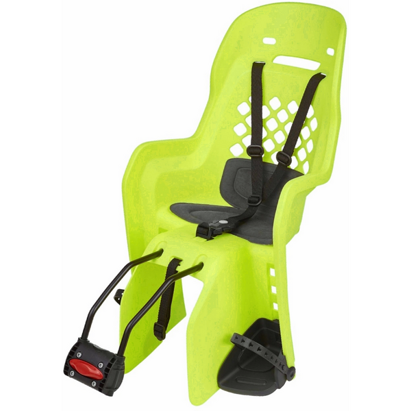 Polisport Scaun copil JOY, FFS, spate, fixare pe cadru, galben fluorescent/gri