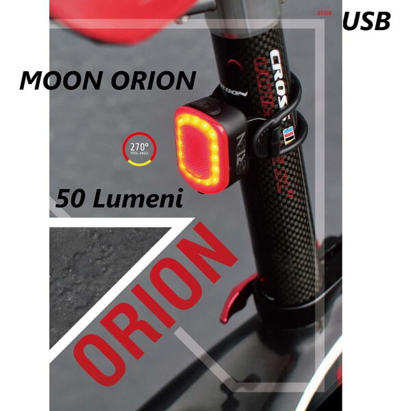 Stop Spate cu Acumulator MOON ORION 50 Lumeni (USB)