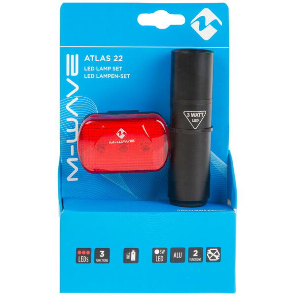 Set Lumini cu Baterii M-WAVE „ATLAS 22”