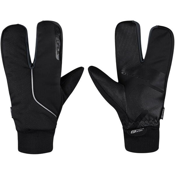 Manusi iarna Force Hot Rak Pro 3 degete negre M
