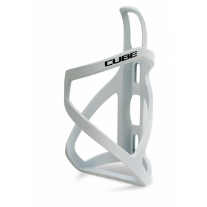 Suport Bidon CUBE Bottle Cage HPP Left-Hand Sidecage matt white n glossy black