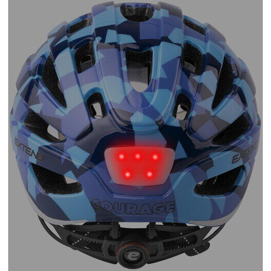 Casca Casca Ciclism EXTEND COURAGE "Led ", S/M (51-55cm), Camouflage Albastru