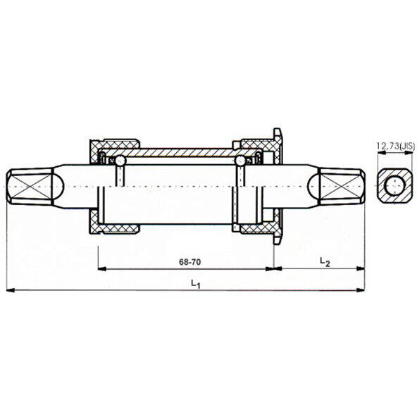 Rulment angrenaj Monobloc Pedalier VENTURA  136/37 mm - Rotund