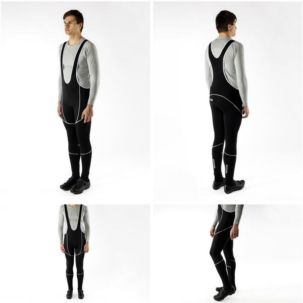 Pantaloni Force Z70 cu bretele si bazon negri S