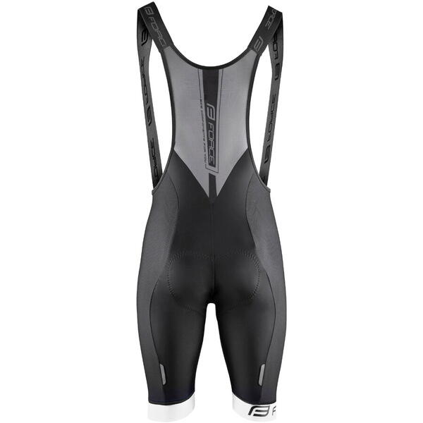 Pantaloni scurti cu bazon si bretele Force B51 negru/alb XS