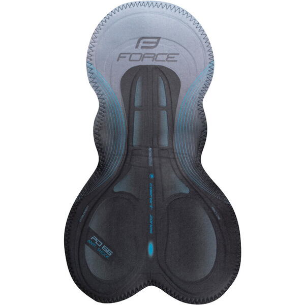 Pantaloni scurti cu bazon si bretele Force B51 negru/alb XS