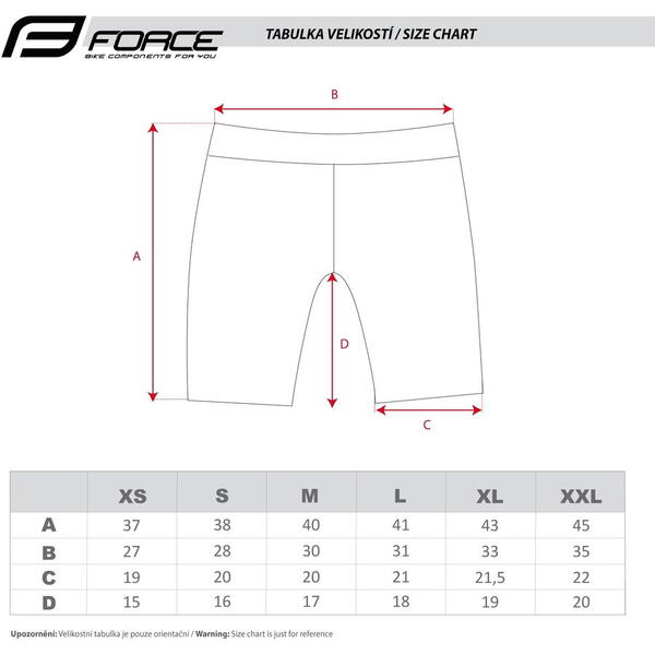 Pantaloni scurti cu bazon Force Rose Lady, negru/roz XS