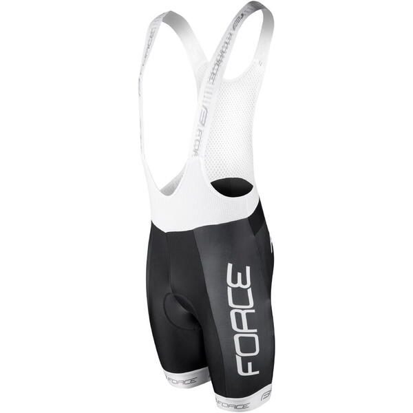 Pantaloni scurti cu bazon si bretele Force Team18 Negru/Alb XS